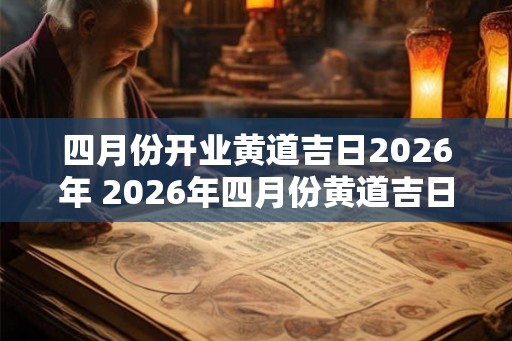 四月份开业黄道吉日2026年 2026年四月份黄道吉日开业