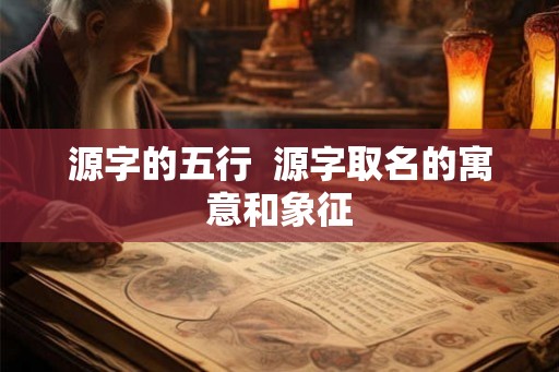 源字的五行  源字取名的寓意和象征