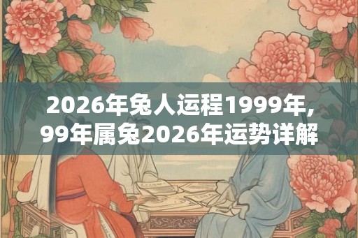 2026年兔人运程1999年,99年属兔2026年运势详解