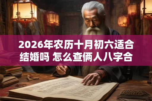 2026年农历十月初六适合结婚吗 怎么查俩人八字合不合