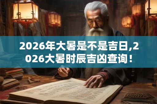 2026年大暑是不是吉日,2026大暑时辰吉凶查询！