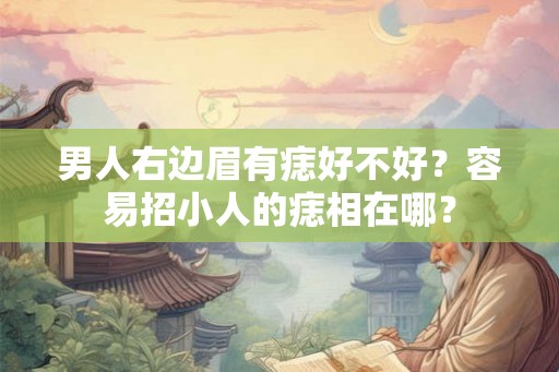 男人右边眉有痣好不好？容易招小人的痣相在哪？