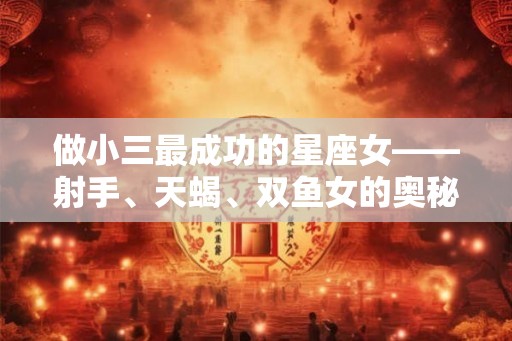 做小三最成功的星座女——射手、天蝎、双鱼女的奥秘 做小三最成功的星座女——射手、天蝎、双鱼女的奥秘