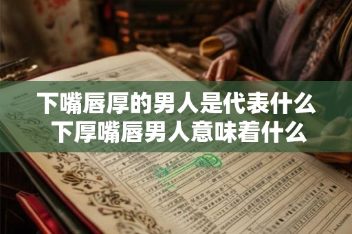 下嘴唇厚的男人是代表什么 下厚嘴唇男人意味着什么