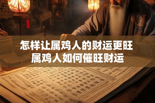 怎样让属鸡人的财运更旺 属鸡人如何催旺财运