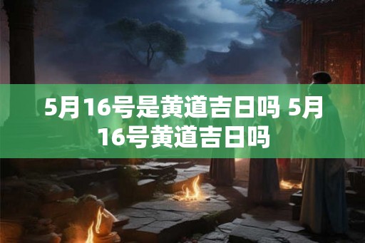5月16号是黄道吉日吗 5月16号黄道吉日吗