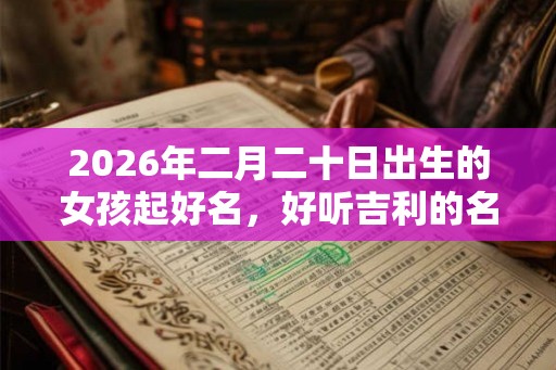 2026年二月二十日出生的女孩起好名，好听吉利的名字推荐