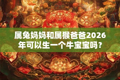 属兔妈妈和属猴爸爸2026年可以生一个牛宝宝吗？