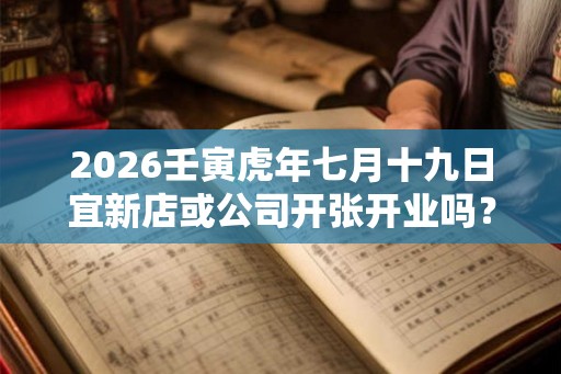 2026壬寅虎年七月十九日宜新店或公司开张开业吗？
