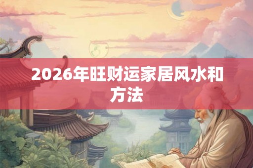 2026年旺财运家居风水和方法