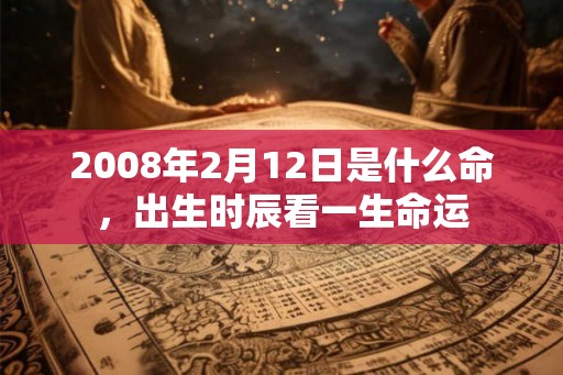 2008年2月12日是什么命，出生时辰看一生命运