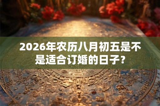 2026年农历八月初五是不是适合订婚的日子？