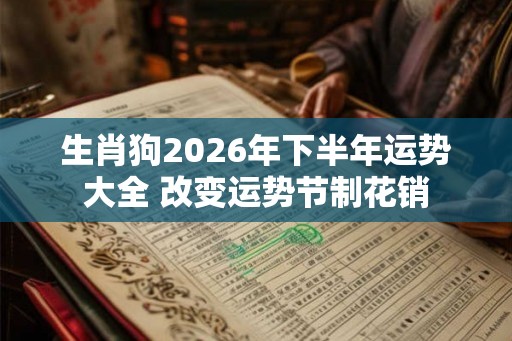 生肖狗2026年下半年运势大全 改变运势节制花销 生肖狗2026年下半年运势大全 改变运势节制花销