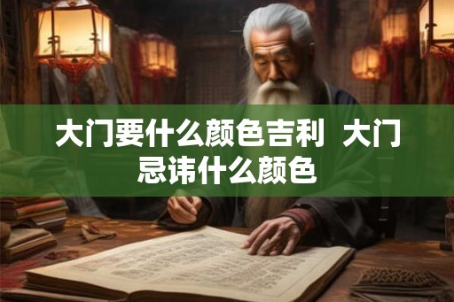 大门要什么颜色吉利  大门忌讳什么颜色