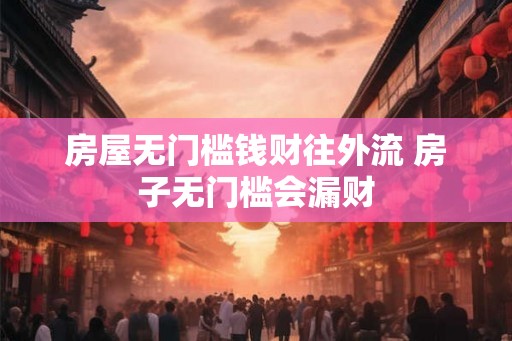 房屋无门槛钱财往外流 房子无门槛会漏财
