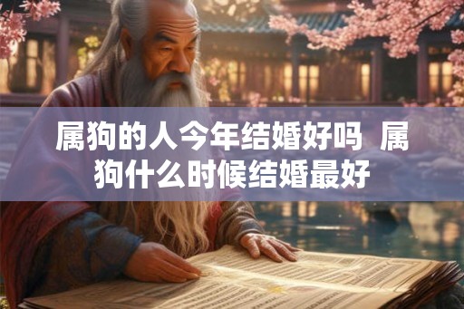 属狗的人今年结婚好吗 属狗什么时候结婚最好 属狗的人今年结婚好吗 属狗什么时候结婚最好