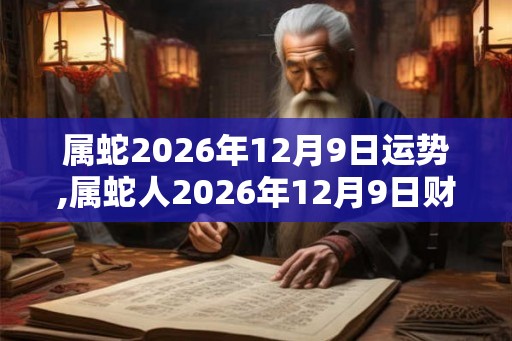 属蛇2026年12月9日运势,属蛇人2026年12月9日财运,生肖蛇2026年12月9日运势 属蛇2026年12月9日运势,属蛇人2026年12月9日财运,生肖蛇2026年12月9日运势