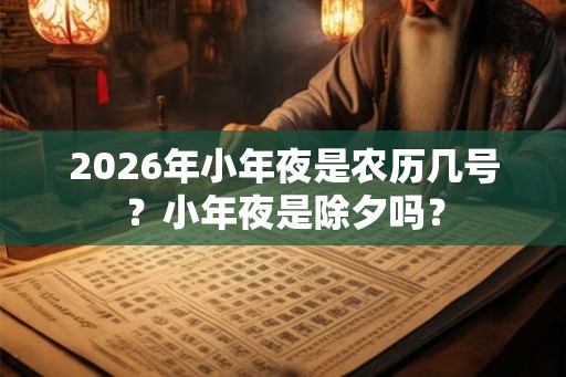 2026年小年夜是农历几号？小年夜是除夕吗？