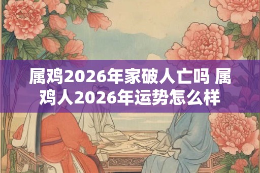 属鸡2026年家破人亡吗 属鸡人2026年运势怎么样