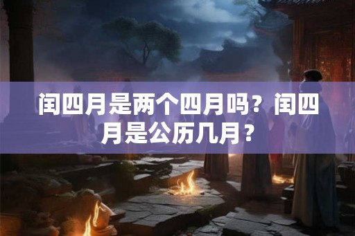 闰四月是两个四月吗？闰四月是公历几月？