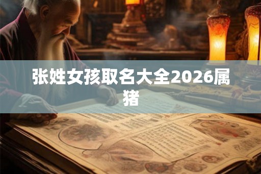 张姓女孩取名大全2026属猪