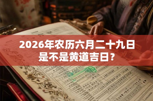 2026年农历六月二十九日是不是黄道吉日? 2026年农历六月二十九日是不是黄道吉日?
