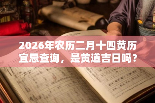 2026年农历二月十四黄历宜忌查询,是黄道吉日吗? 2026年农历二月十四黄历宜忌查询,是黄道吉日吗?