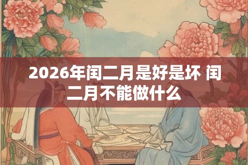 2026年闰二月是好是坏 闰二月不能做什么