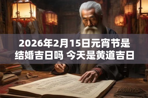 2026年2月15日元宵节是结婚吉日吗 今天是黄道吉日吗