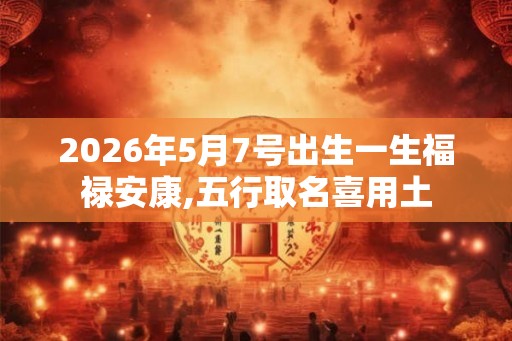 2026年5月7号出生一生福禄安康,五行取名喜用土