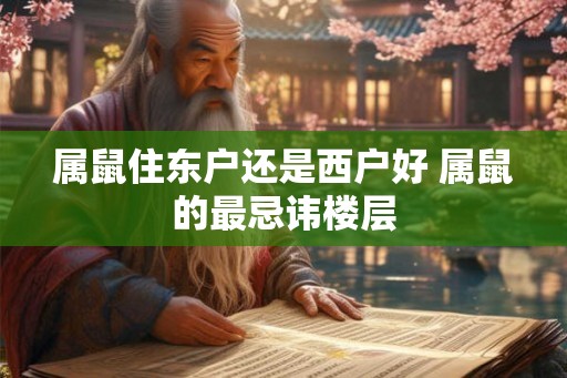 属鼠住东户还是西户好 属鼠的最忌讳楼层