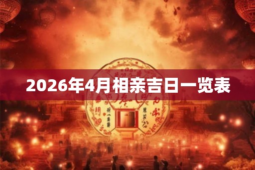 2026年4月相亲吉日一览表