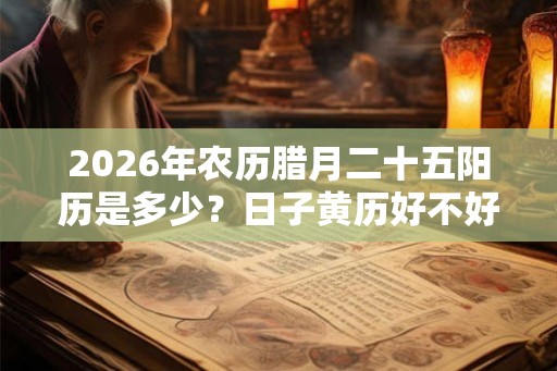2026年农历腊月二十五阳历是多少？日子黄历好不好？