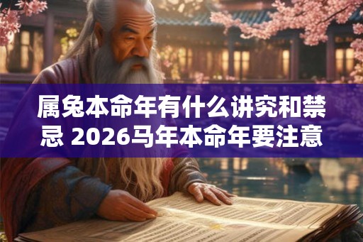 属兔本命年有什么讲究和禁忌 2026马年本命年要注意什么事项 属兔本命年有什么讲究和禁忌 2026马年本命年要注意什么事项