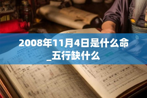 2008年11月4日是什么命_五行缺什么