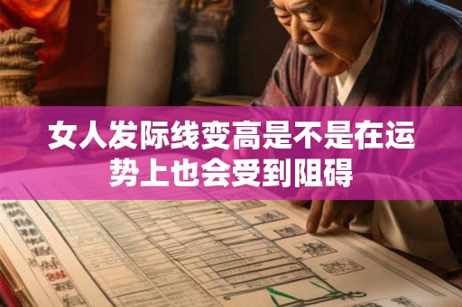 女人发际线变高是不是在运势上也会受到阻碍