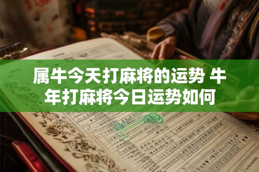 属牛今天打麻将的运势 牛年打麻将今日运势如何