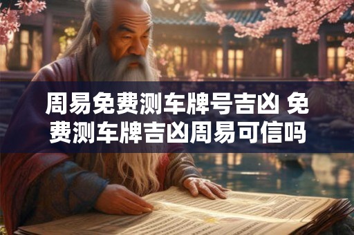周易免费测车牌号吉凶 免费测车牌吉凶周易可信吗