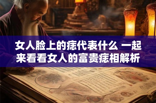 女人脸上的痣代表什么 一起来看看女人的富贵痣相解析