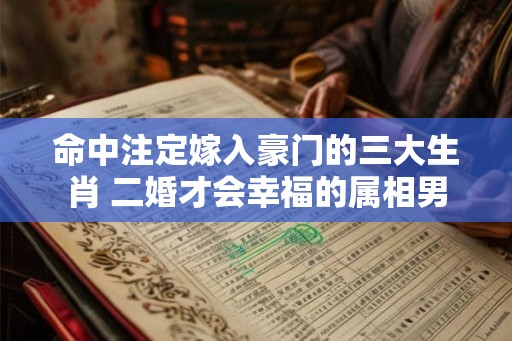 命中注定嫁入豪门的三大生肖 二婚才会幸福的属相男