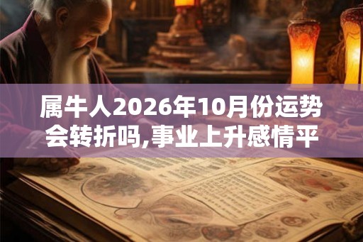 属牛人2026年10月份运势会转折吗,事业上升感情平淡
