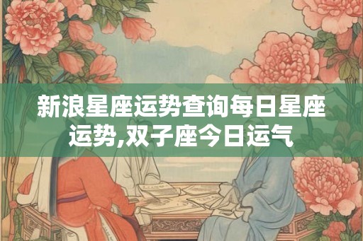 新浪星座运势查询每日星座运势,双子座今日运气