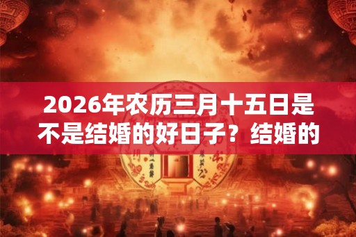 2026年农历三月十五日是不是结婚的好日子？结婚的吉日怎么选？