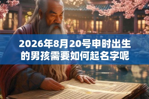 2026年8月20号申时出生的男孩需要如何起名字呢