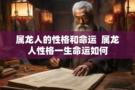 属龙人的性格和命运  属龙人性格一生命运如何