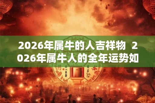 2026年属牛的人吉祥物  2026年属牛人的全年运势如何
