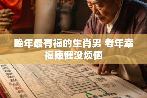 晚年最有福的生肖男 老年幸福康健没烦恼