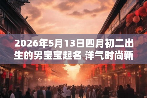 2026年5月13日四月初二出生的男宝宝起名 洋气时尚新潮