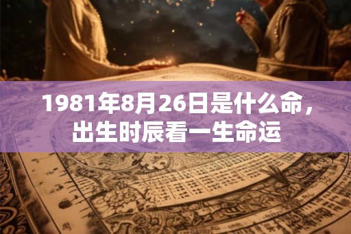 1981年8月26日是什么命，出生时辰看一生命运