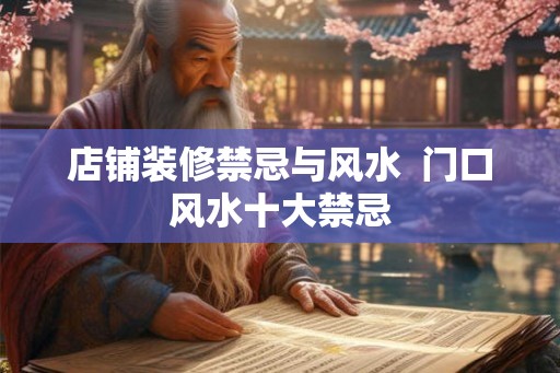 店铺装修禁忌与风水  门口风水十大禁忌